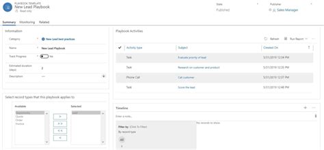 dynamics crm playbook|Automate playbook launch via a business process flow.